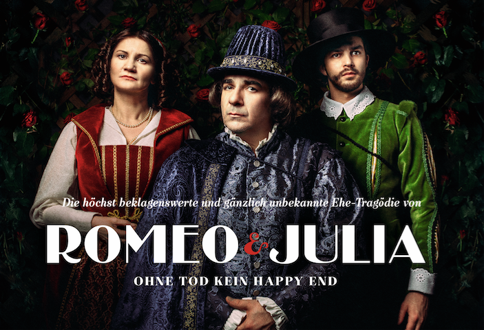 Das Plakat von Romeo & Julia – Jetzt im Globe Wien!