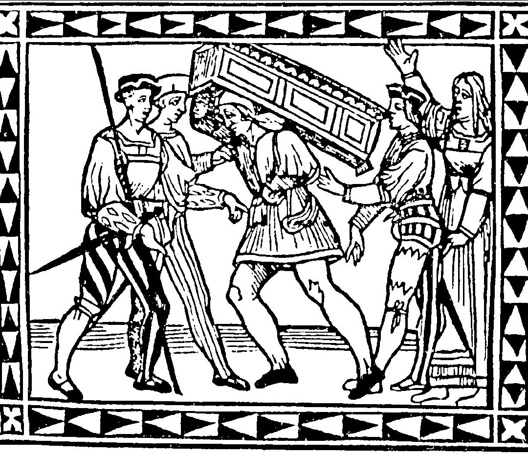 TItelholzschnitt von La Calandria (Ausgabe Siena 1521)